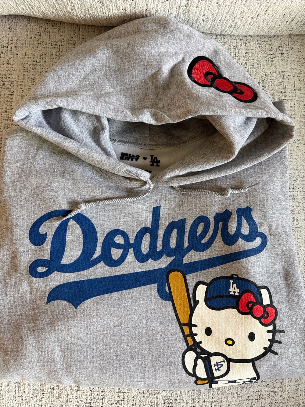 Hello Kitty x Dodgers Grey Hoodie